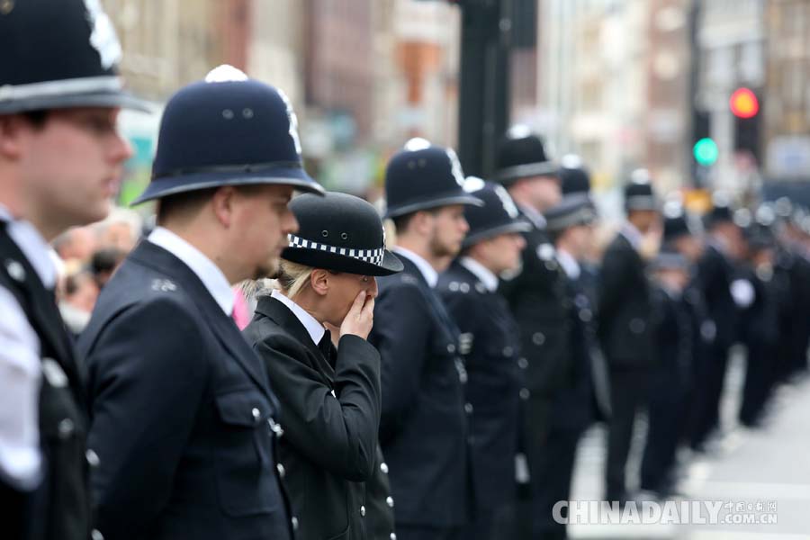 英國(guó)倫敦舉行恐襲殉職警察葬禮