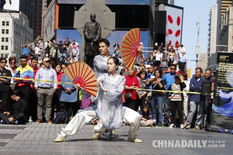 領(lǐng)銜中國功夫 太極拳打到紐約時(shí)代廣場了