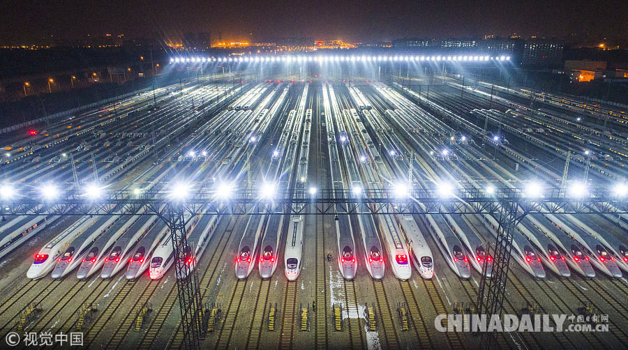 春運(yùn)大幕開啟 動(dòng)車組列車整裝待發(fā)