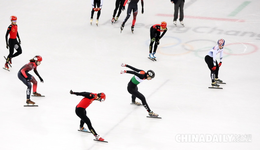 短道速滑男子5000米接力：中國隊(duì)獲銀牌