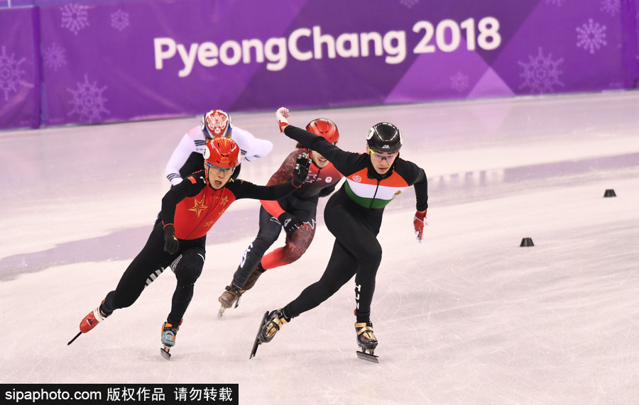 2018平昌冬奧會短道速滑：男子5000米接力A組決賽 中國隊摘銀