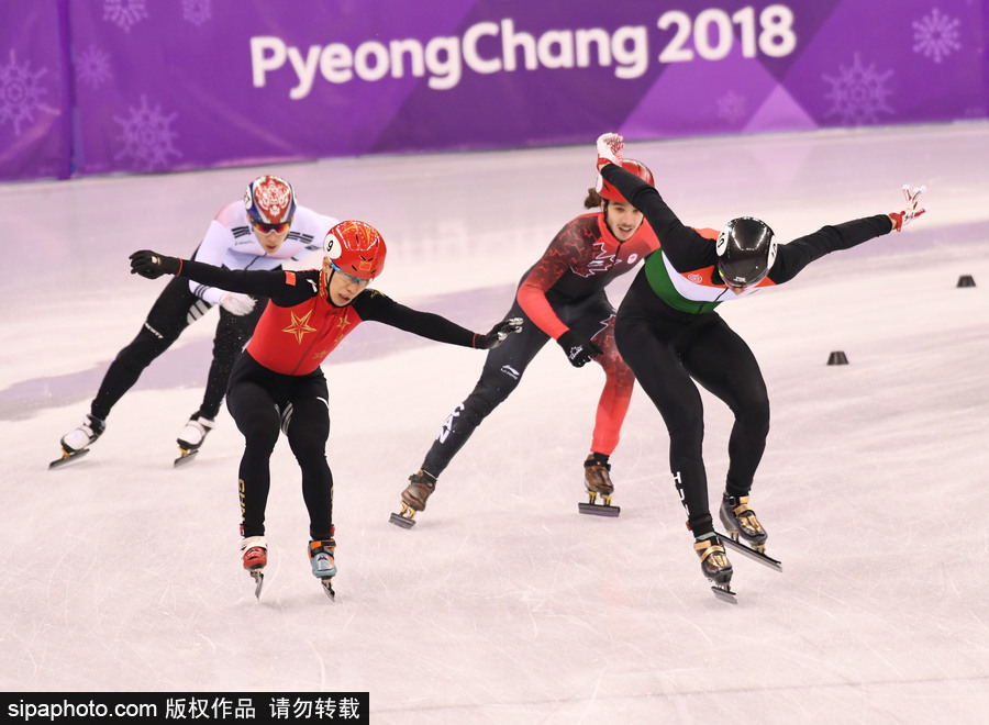 2018平昌冬奧會短道速滑：男子5000米接力A組決賽 中國隊摘銀