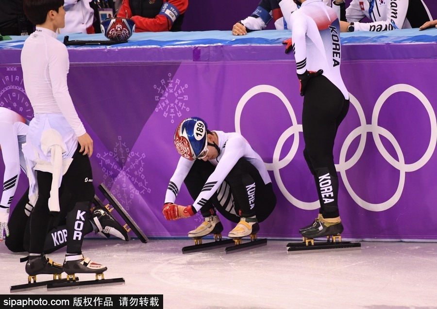 2018平昌冬奧會短道速滑：男子5000米接力A組決賽 中國隊摘銀