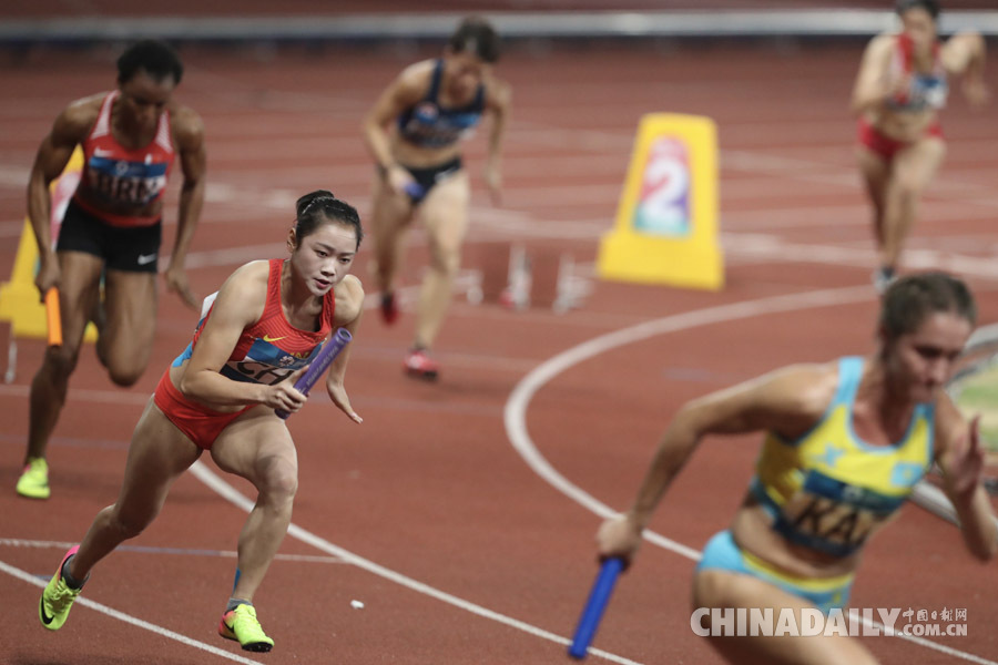 亞運(yùn)會(huì)女子4X100米接力：巴林隊(duì)奪冠中國(guó)隊(duì)亞軍