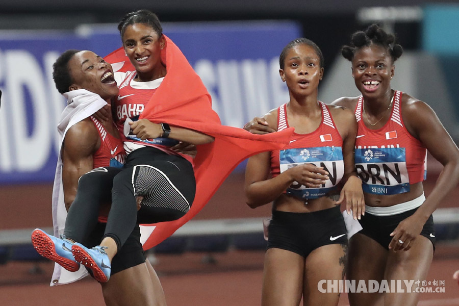 亞運會女子4X100米接力：巴林隊奪冠中國隊亞軍